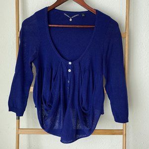 Anthropology Knitted&Knotted Purple Sweater Shirt